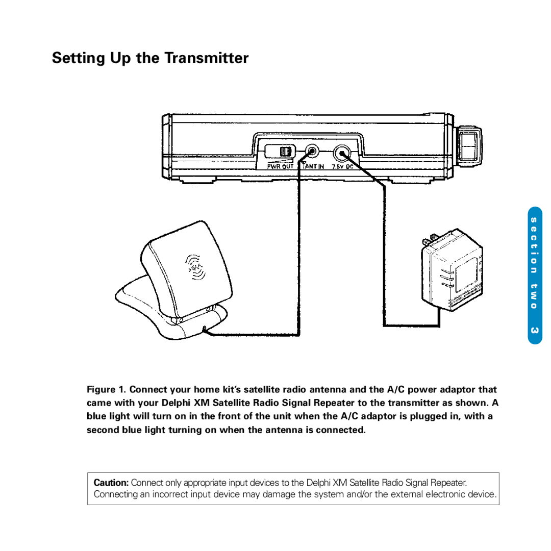 Delphi SA10116-11B1 manual Setting Up the Transmitter 