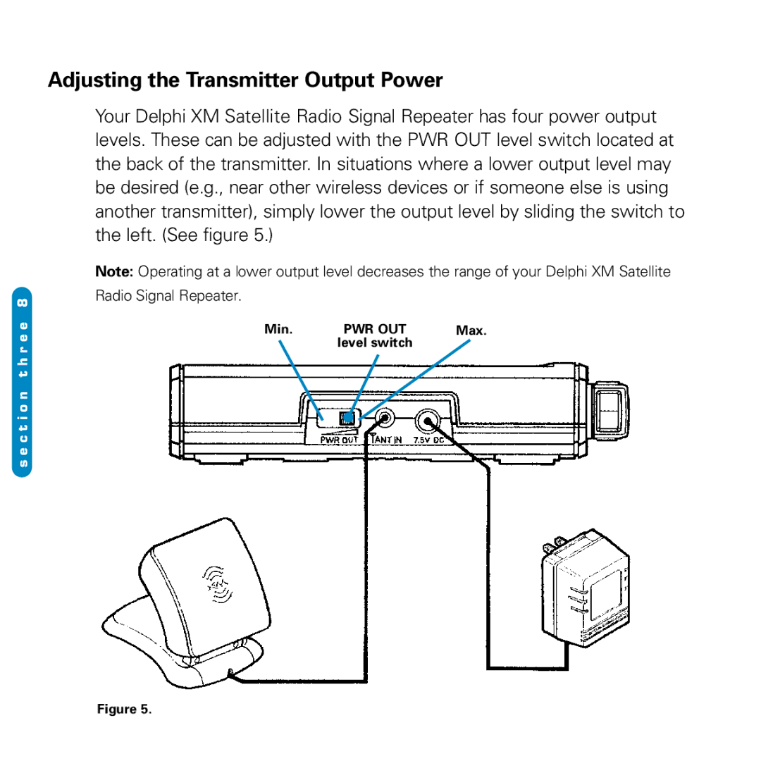 Delphi SA10116-11B1 manual Adjusting the Transmitter Output Power 