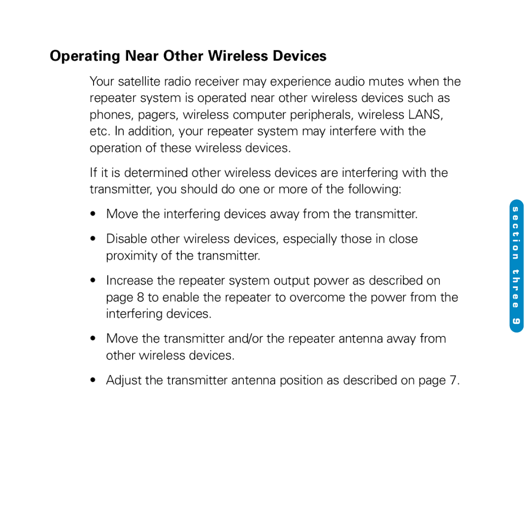 Delphi SA10116-11B1 manual Operating Near Other Wireless Devices 