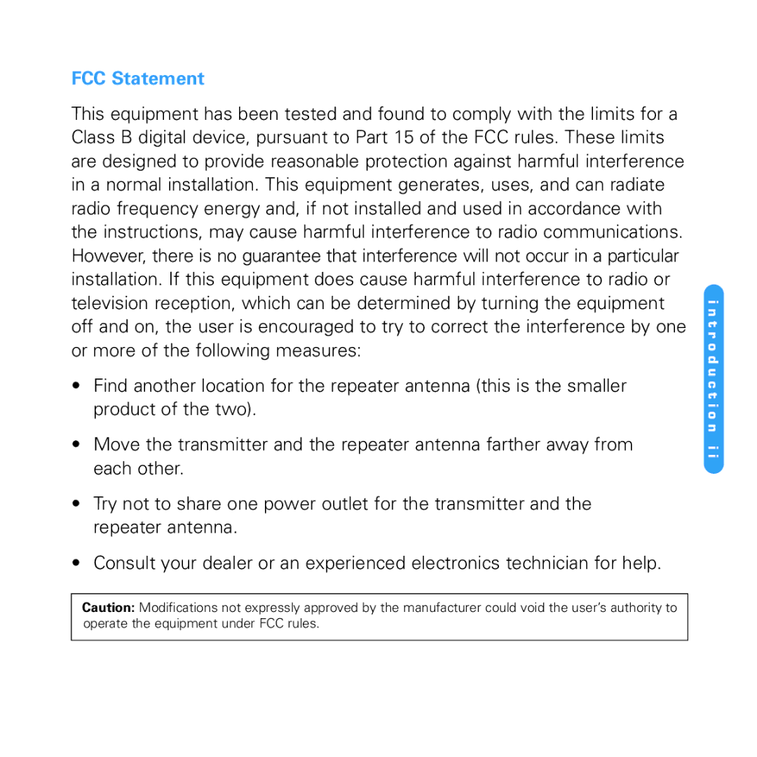 Delphi SA10116-11B1 manual FCC Statement 