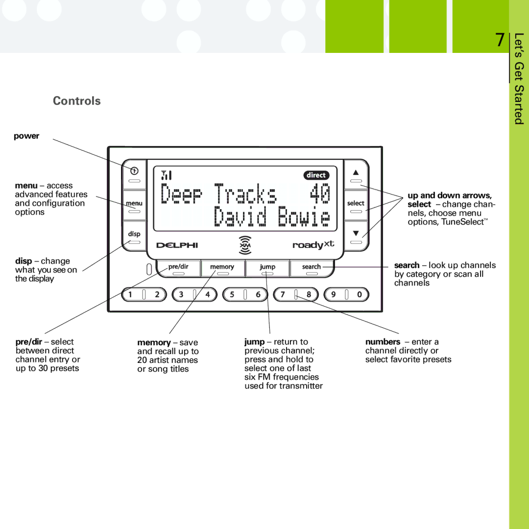 Delphi SA10201 manual Controls, Power 