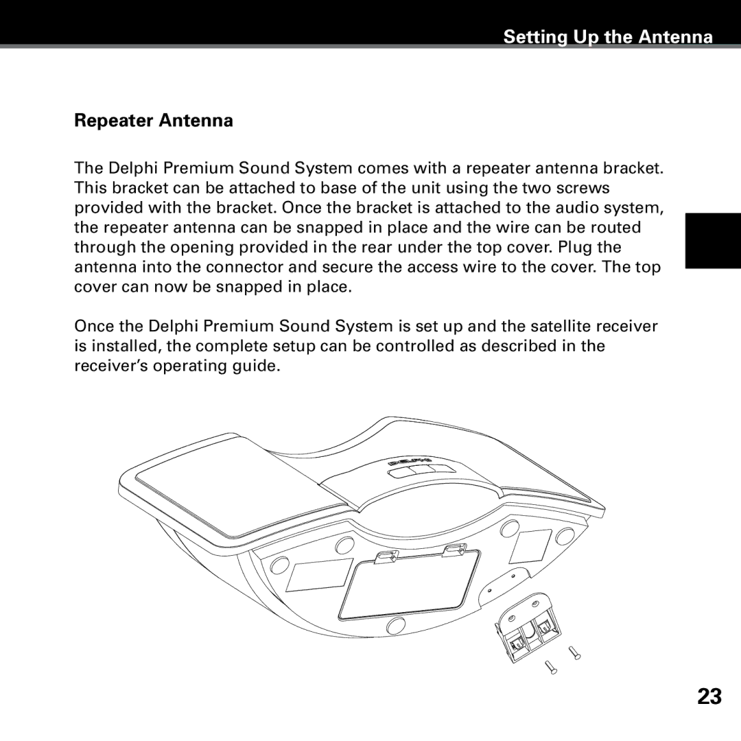 Delphi SA10221 manual Repeater Antenna 