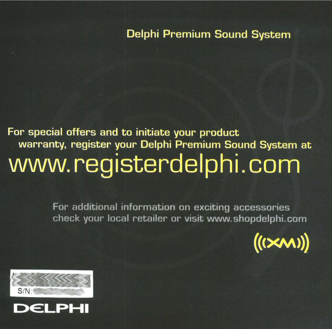 Delphi SA10221 manual 