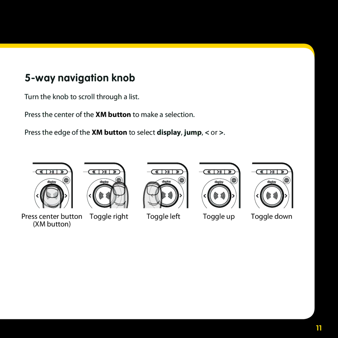 Delphi SA10316 manual Way navigation knob 