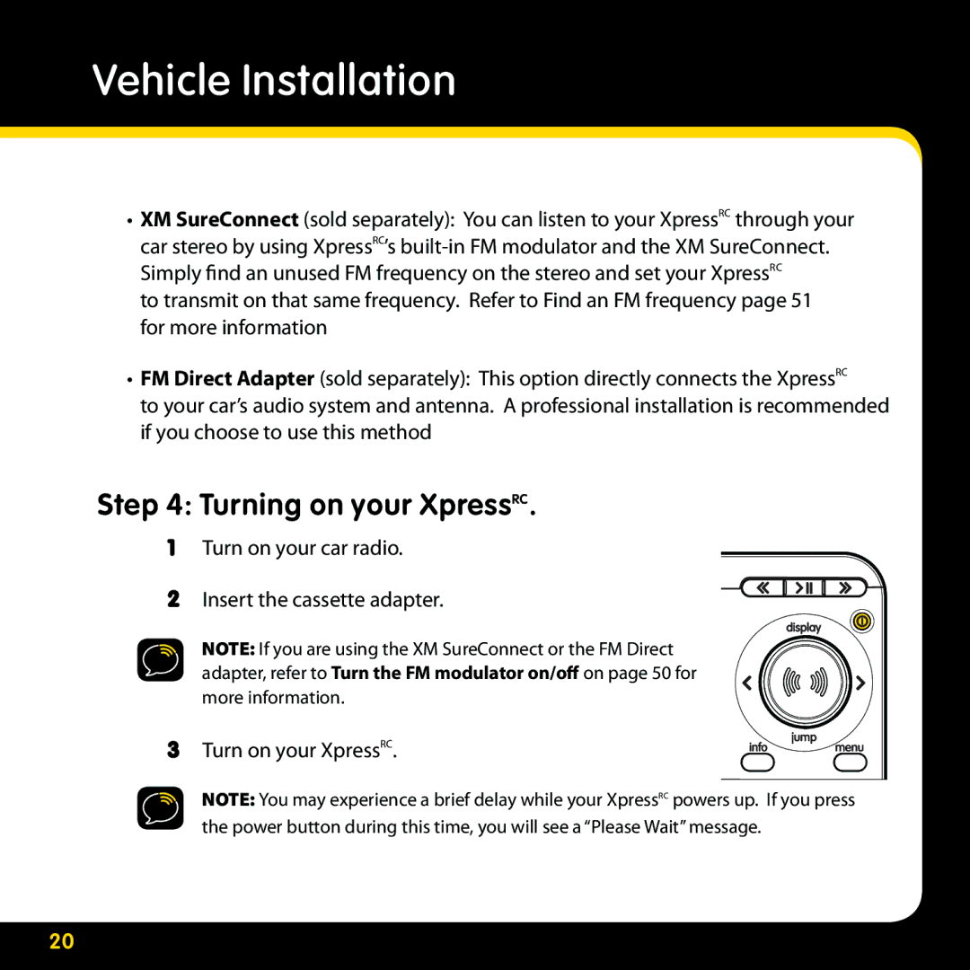 Delphi SA10316 manual Turning on your XpressRC 