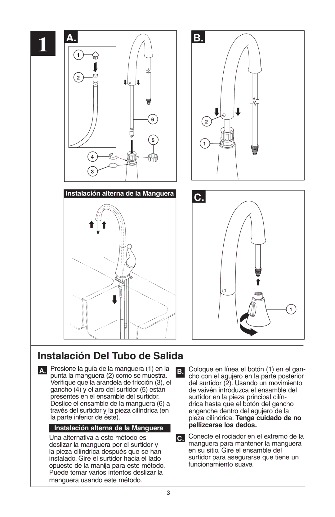 Delta 16968-DST Series manual Instalación Del Tubo de Salida 