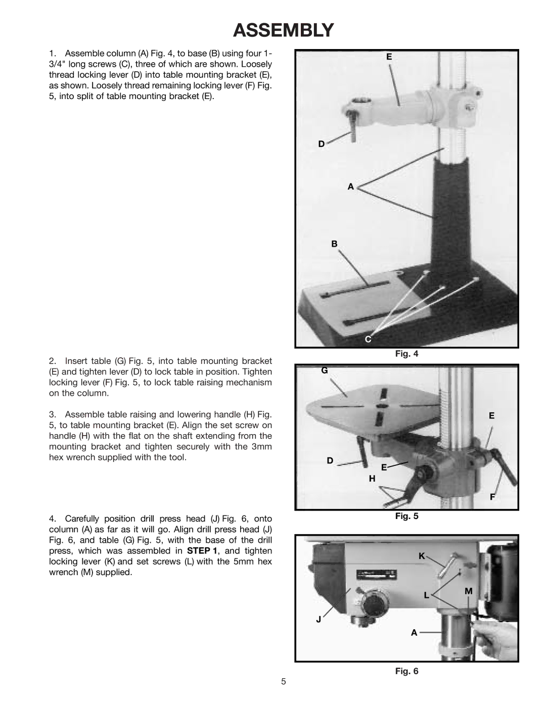 Delta 17-900 instruction manual Assembly 