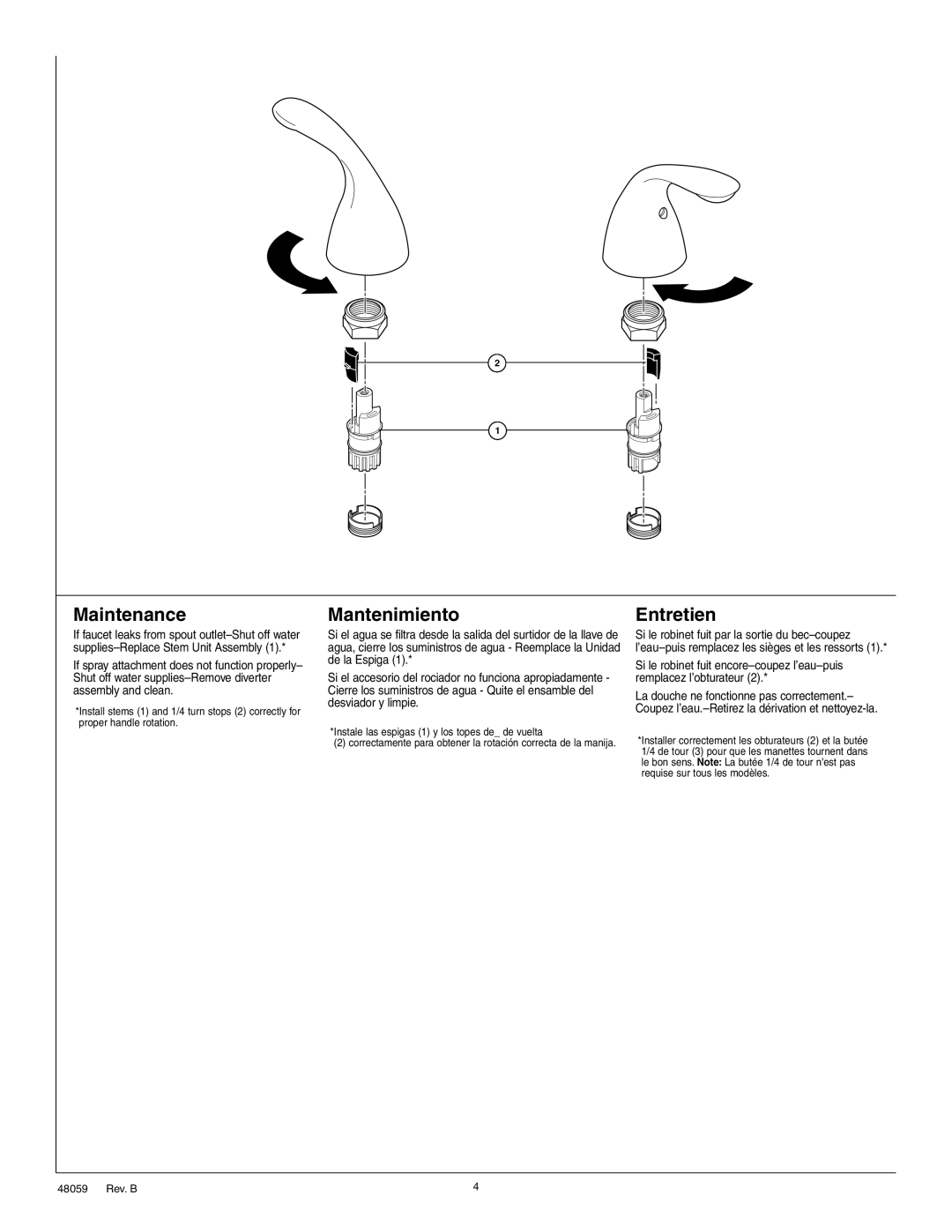 Delta 21911 Series manual Maintenance Mantenimiento Entretien 