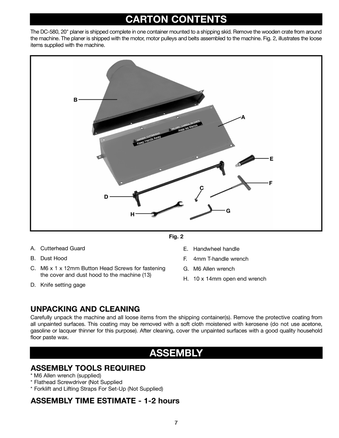 Delta 22-450, 22-451 instruction manual Carton Contents, Assembly 