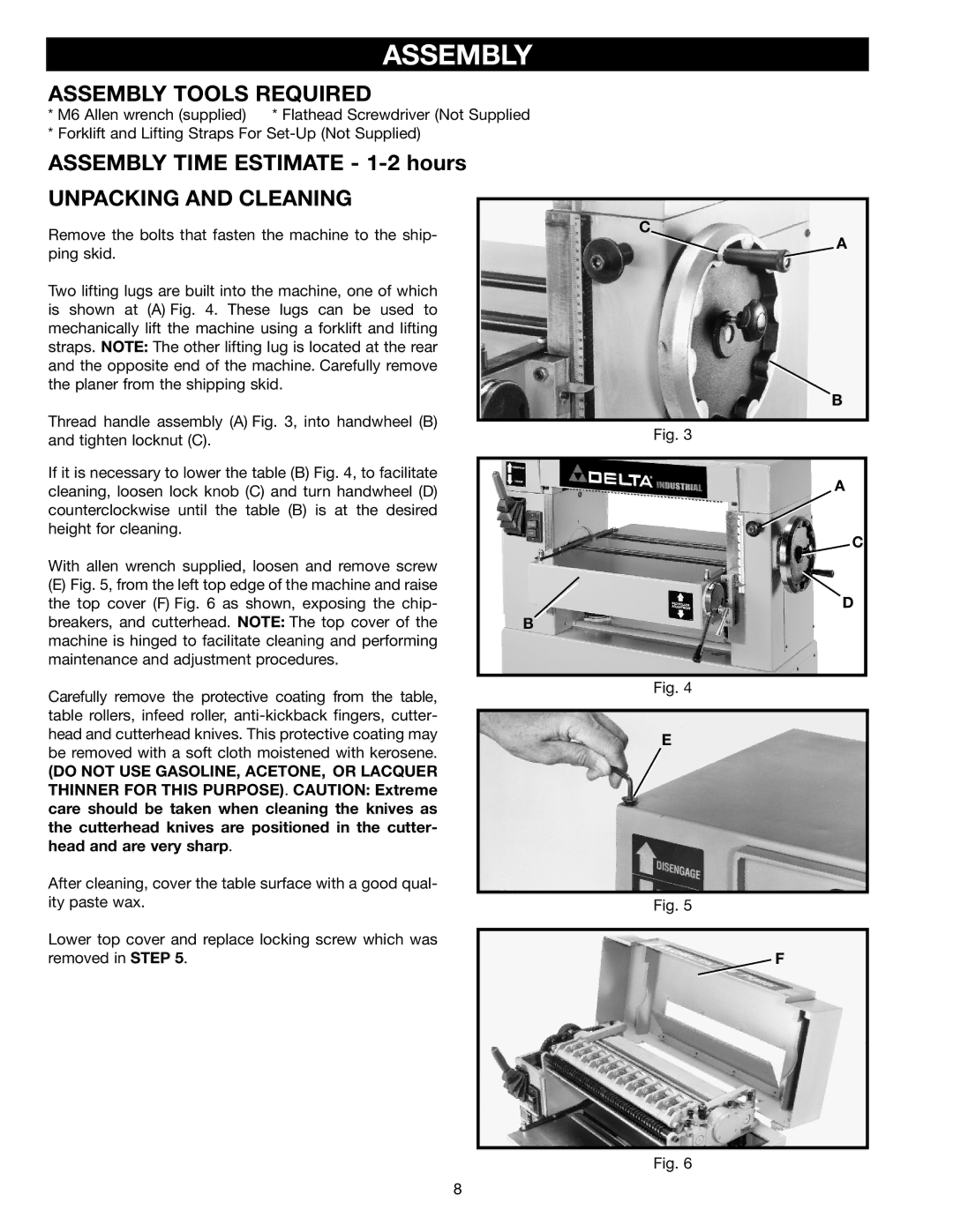 Delta 22-470 instruction manual Assembly Tools Required 