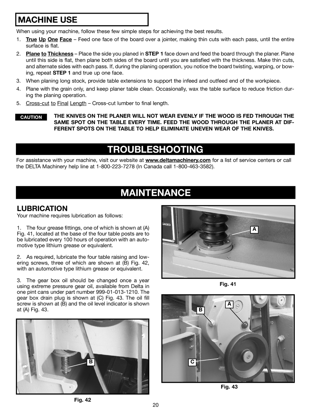 Delta 22-610 instruction manual Troubleshooting Maintenance, Lubrication 