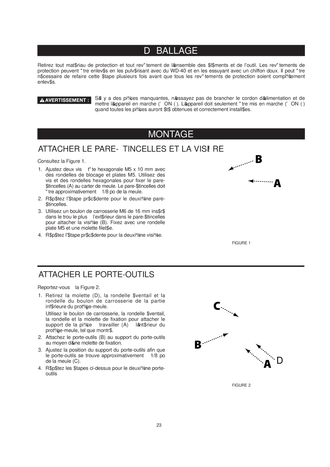 Delta 23-197, 23-196 manual Déballage, Montage 