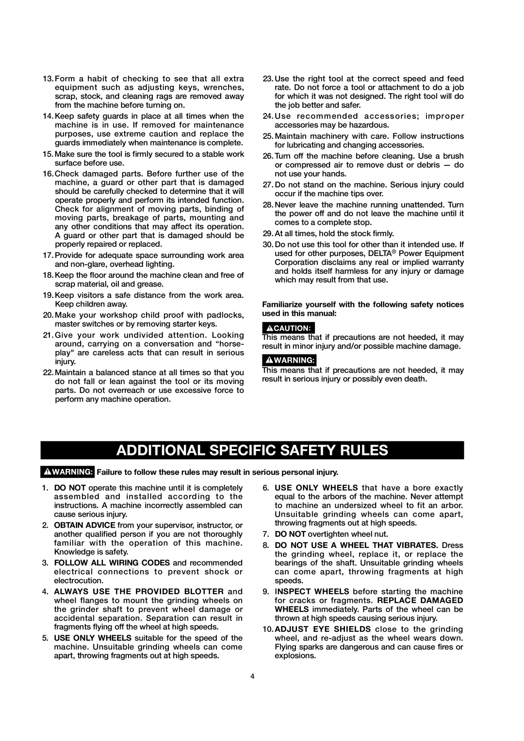 Delta 23-196, 23-197 manual ßÜÜ×Ì×ÑÒßÔ ÍÐÛÝ×Ú×Ý ÍßÚÛÌÇ Îëôûí 