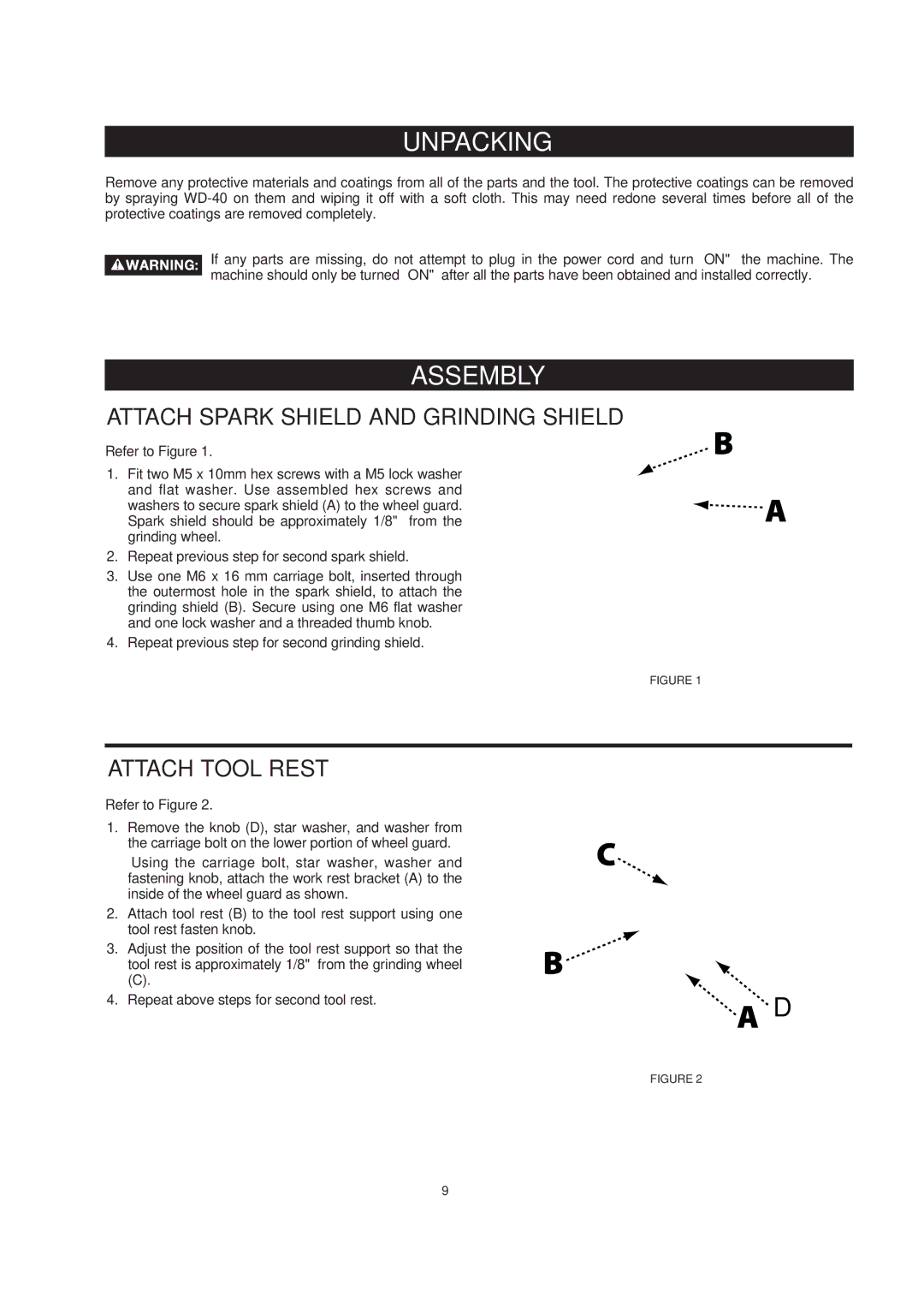 Delta 23-197, 23-196 manual Unpacking, Assembly 