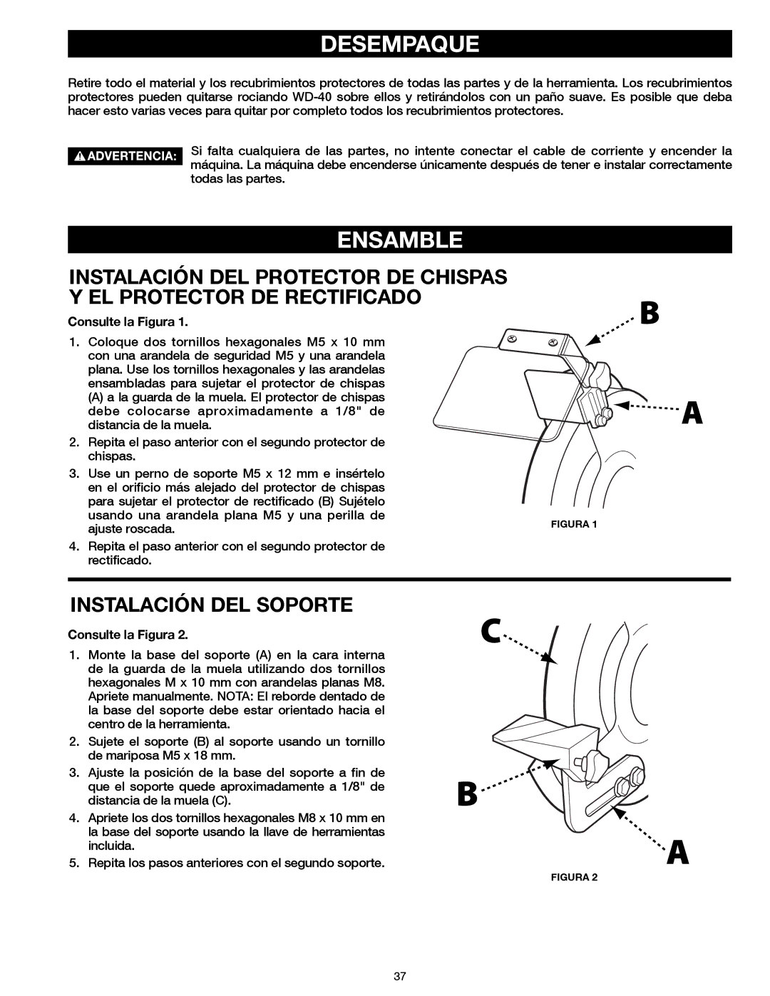 Delta 23-198, 23-199 instruction manual Ensamble, Instalación del soporte, Consulte la Figura 