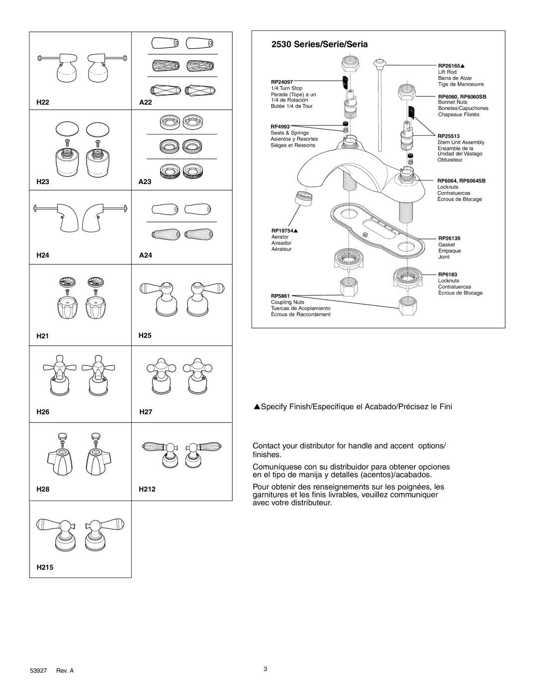 Delta 2530 Series, D2501 Series, D2511 Series manual Series/Serie/Seria 