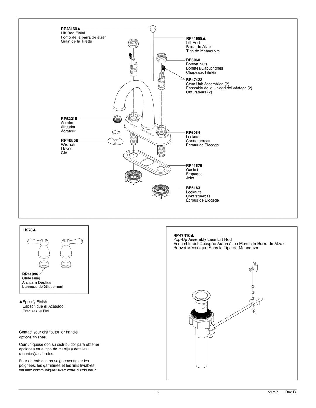 Delta 25975 Series manual RP46858, RP47416 