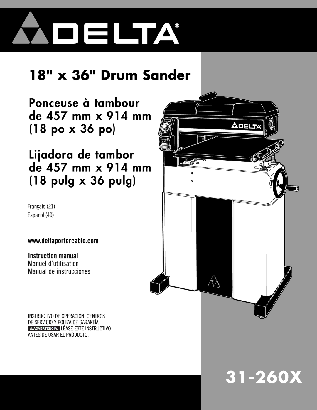 Delta 31-260X instruction manual 