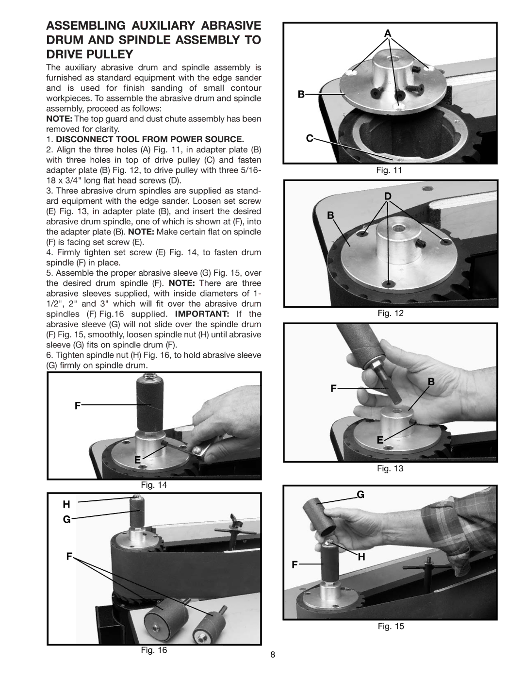 Delta 31-390, 31-392 instruction manual Disconnect Tool from Power Source 