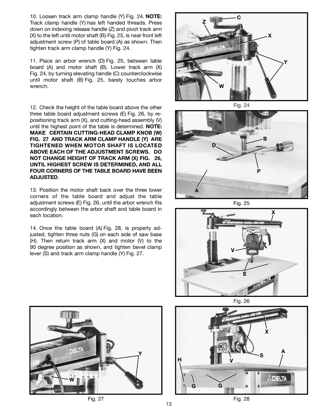 Delta 33-830 instruction manual Track ARM Clamp Handle Y are 