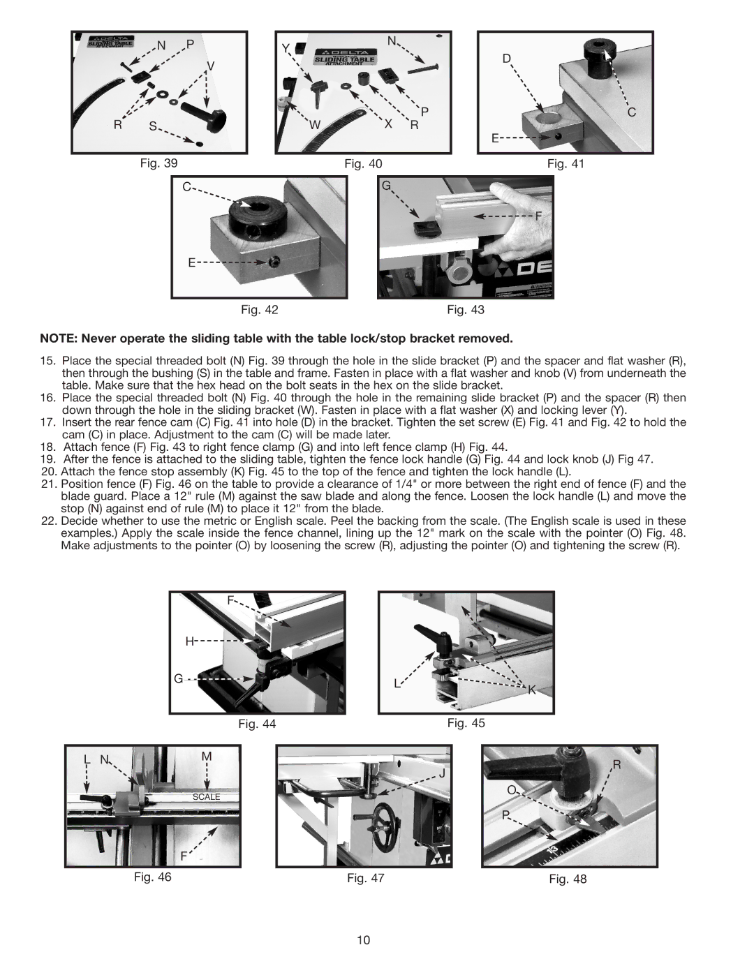 Delta 34-555 instruction manual Scale 