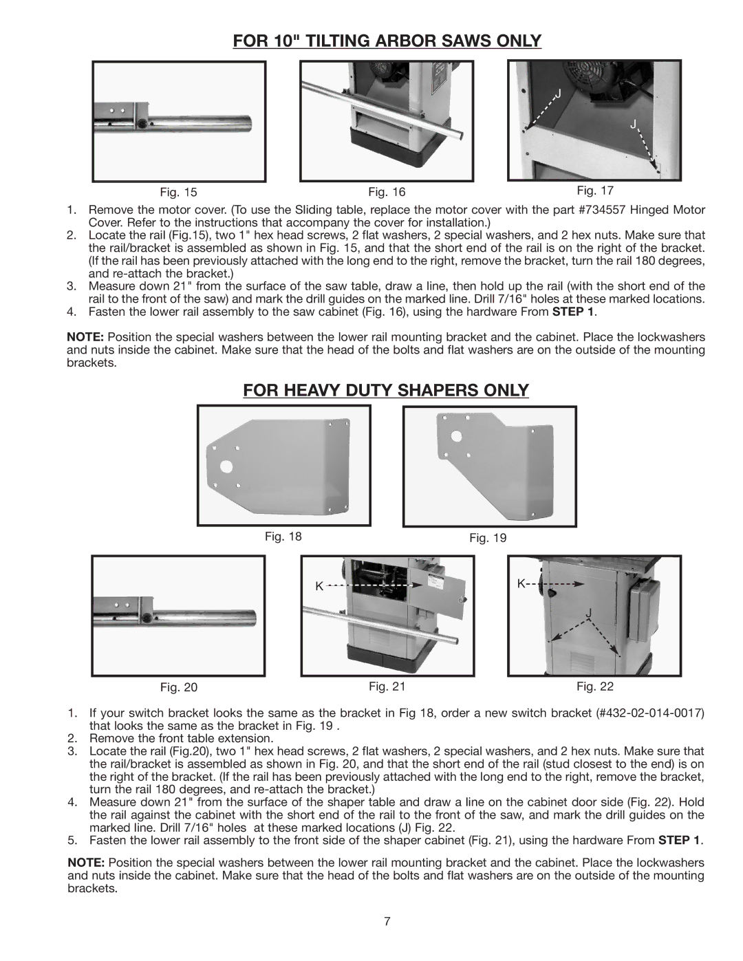 Delta 34-555 instruction manual For 10 Tilting Arbor Saws only, For Heavy Duty Shapers only 