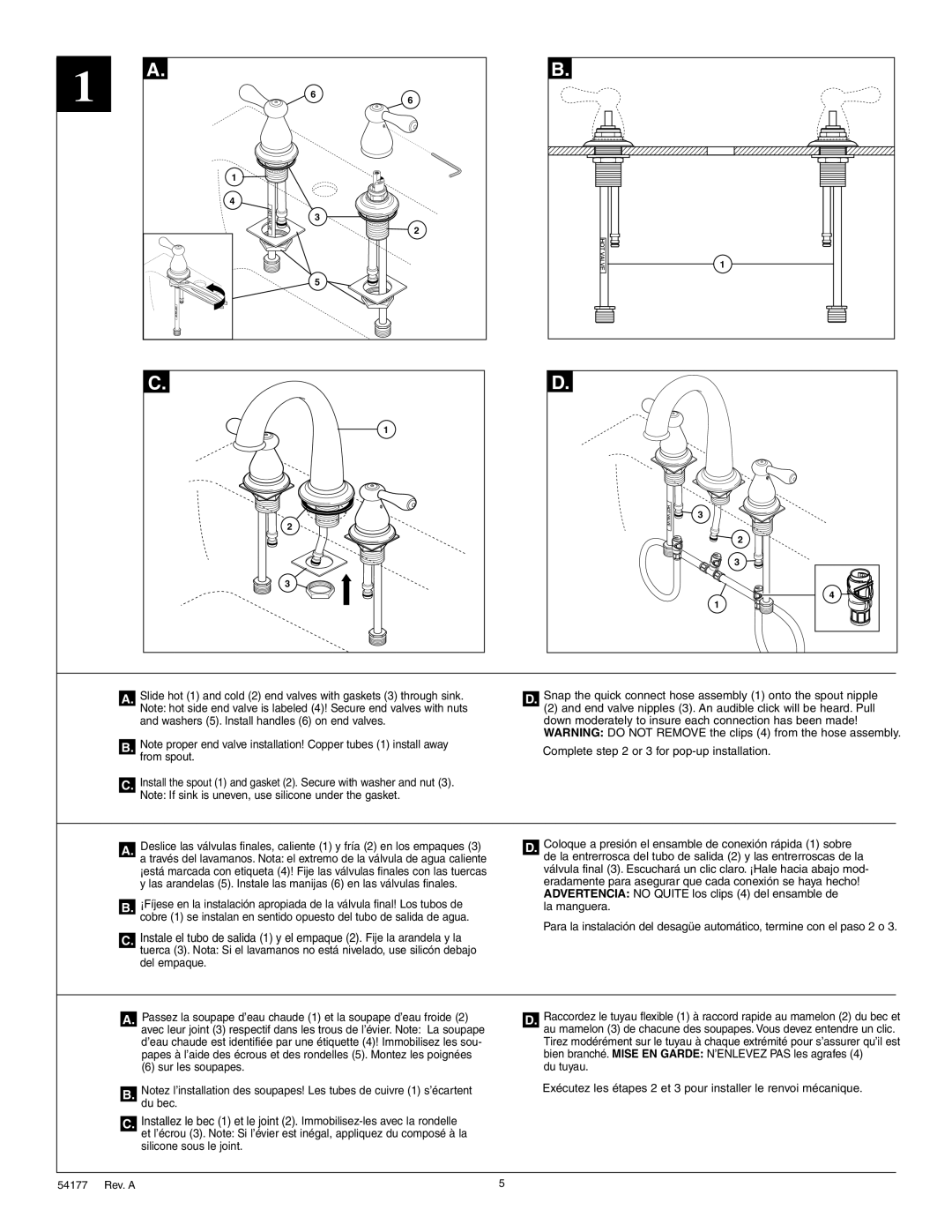 Delta 3575 Series manual Sur les soupapes 