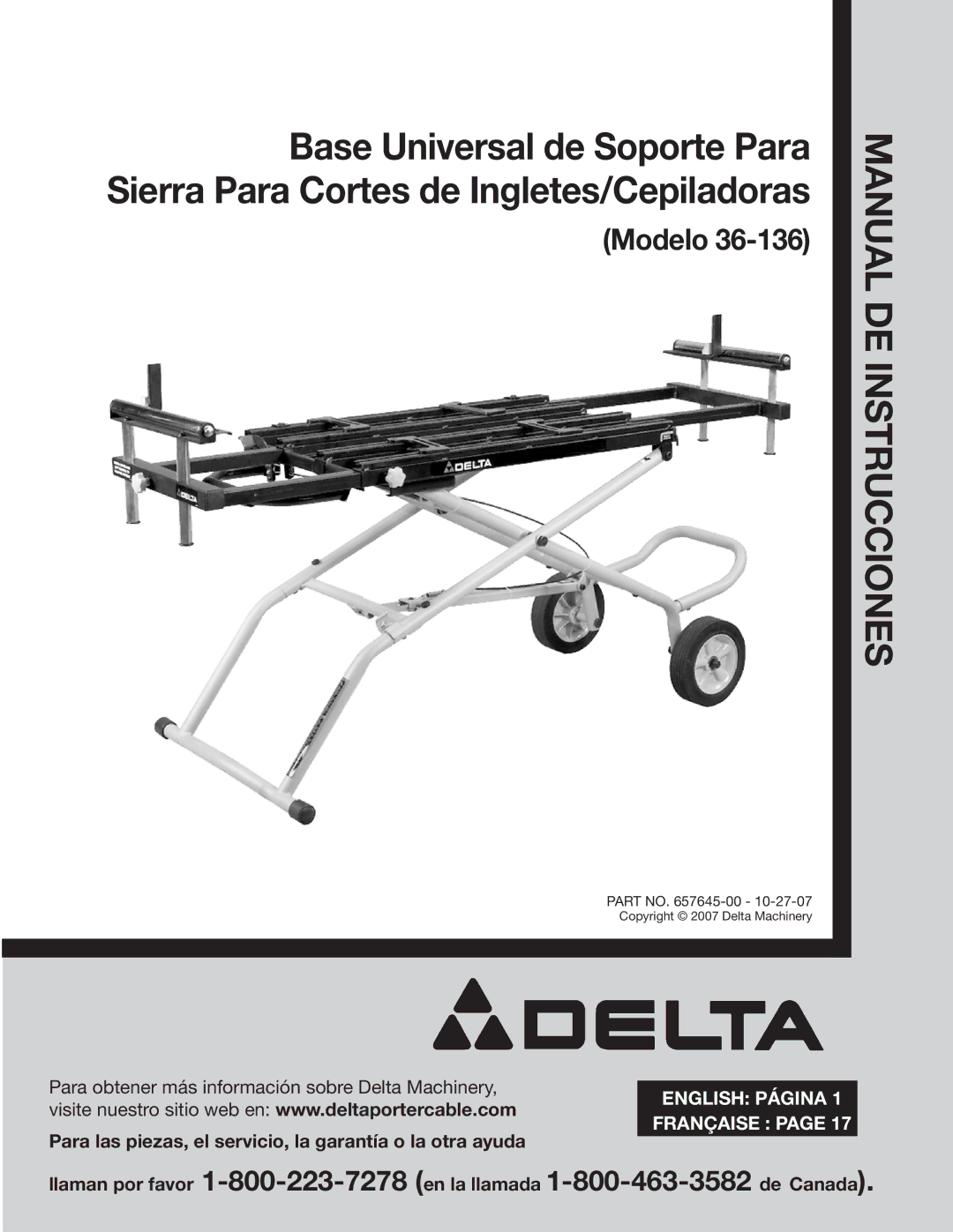 Delta 36-136 instruction manual Druccionesmanual 