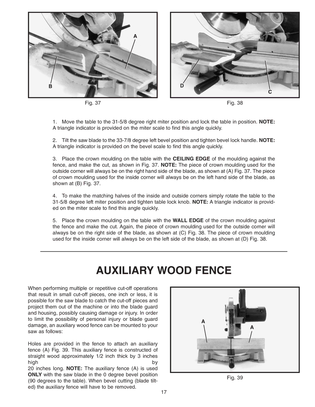 Delta 36-220 instruction manual Auxiliary Wood Fence 