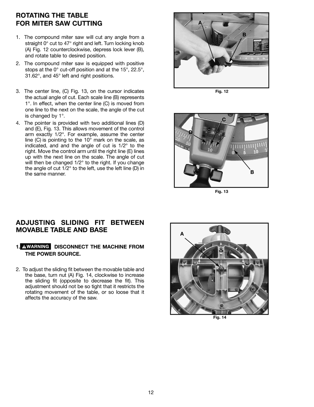 Delta 36-255L Rotating the Table For Miter SAW Cutting, Adjusting Sliding FIT Between Movable Table and Base 