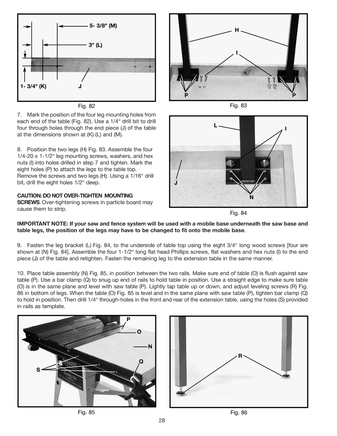 Delta 36-426 instruction manual 8″ M ″ L 4 ″ K 