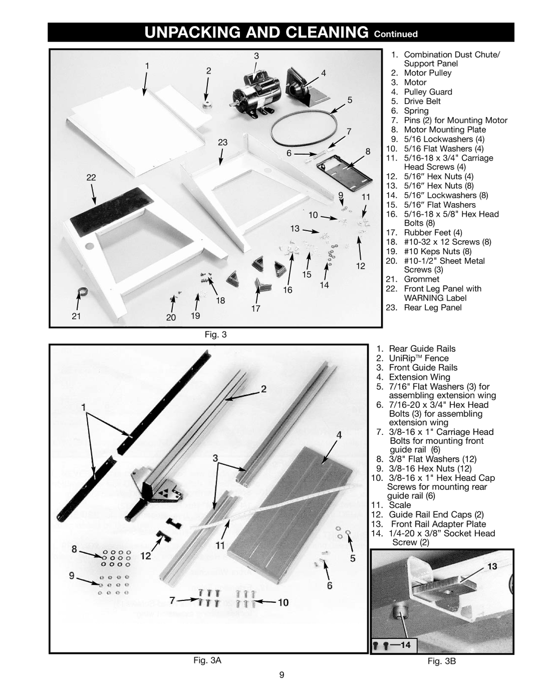 Delta 36-465 instruction manual Combination Dust Chute 