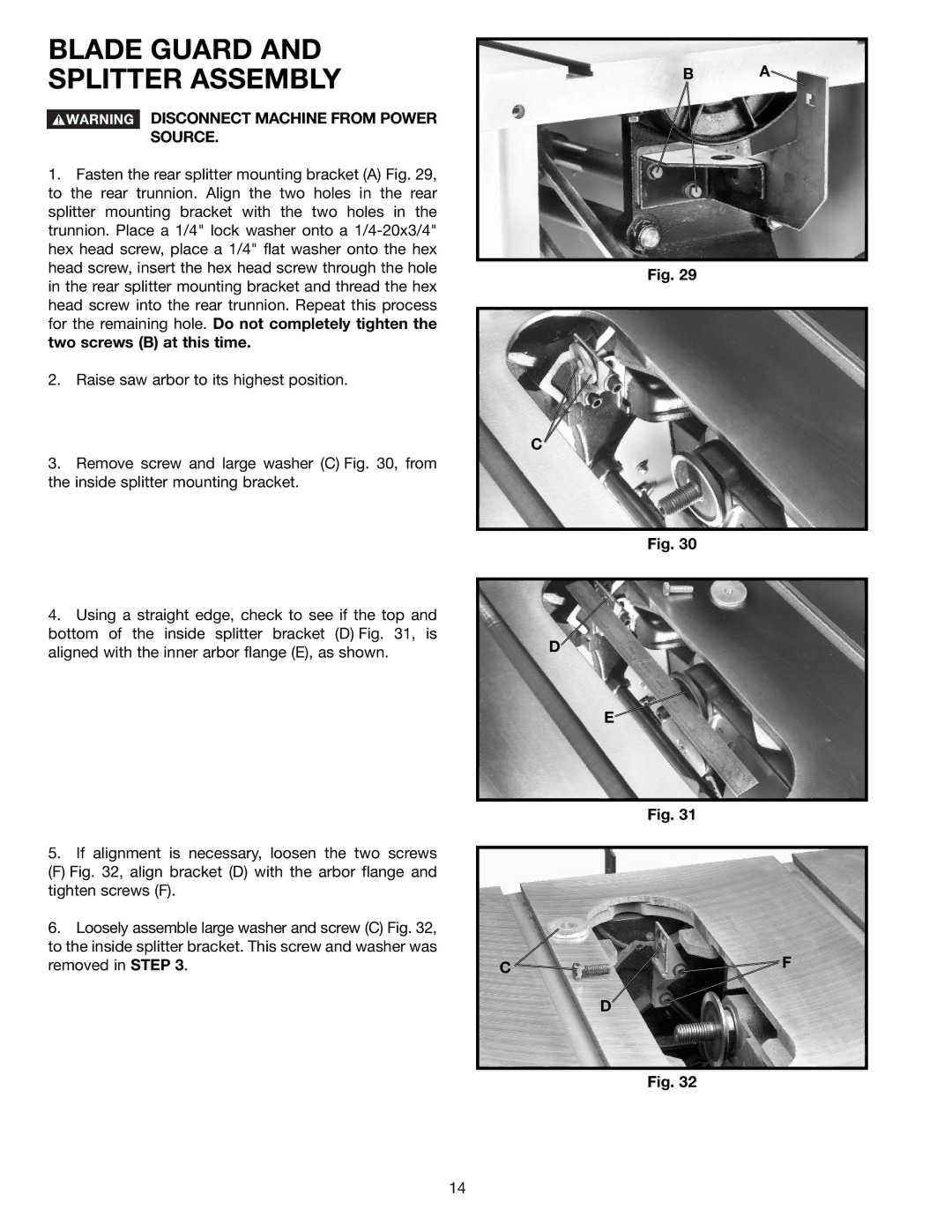 Delta 36-650 instruction manual Blade Guard and Splitter Assembly 