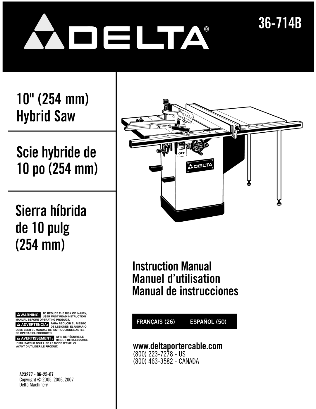 Delta 36-714B instruction manual 