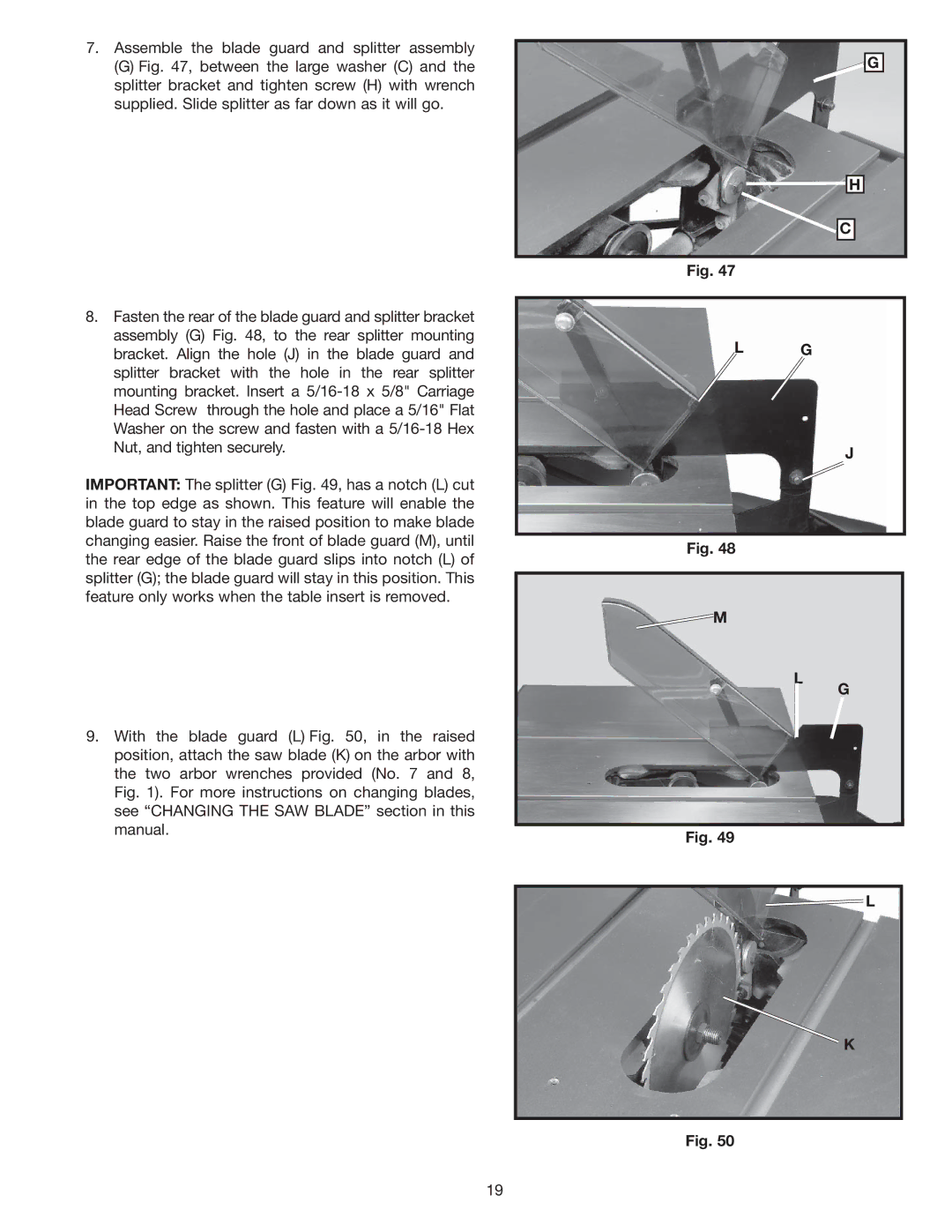 Delta 36-978 instruction manual Assemble the blade guard and splitter assembly 