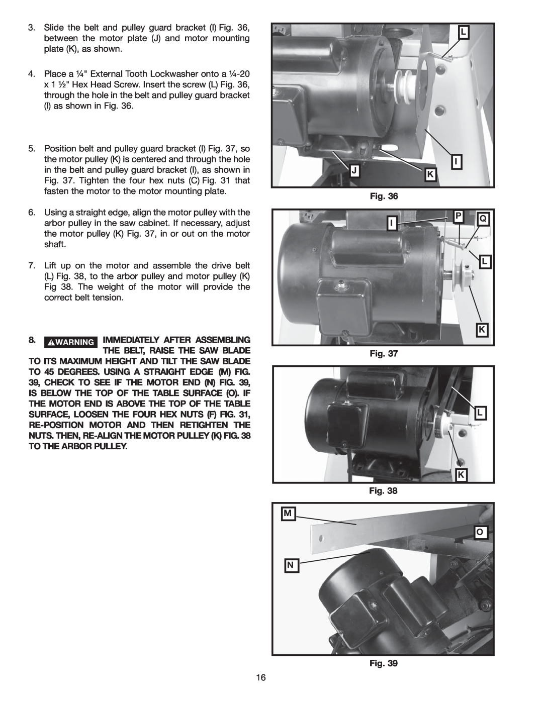 Delta 36-978 instruction manual Place a ¼ External Tooth Lockwasher onto a ¼-20 