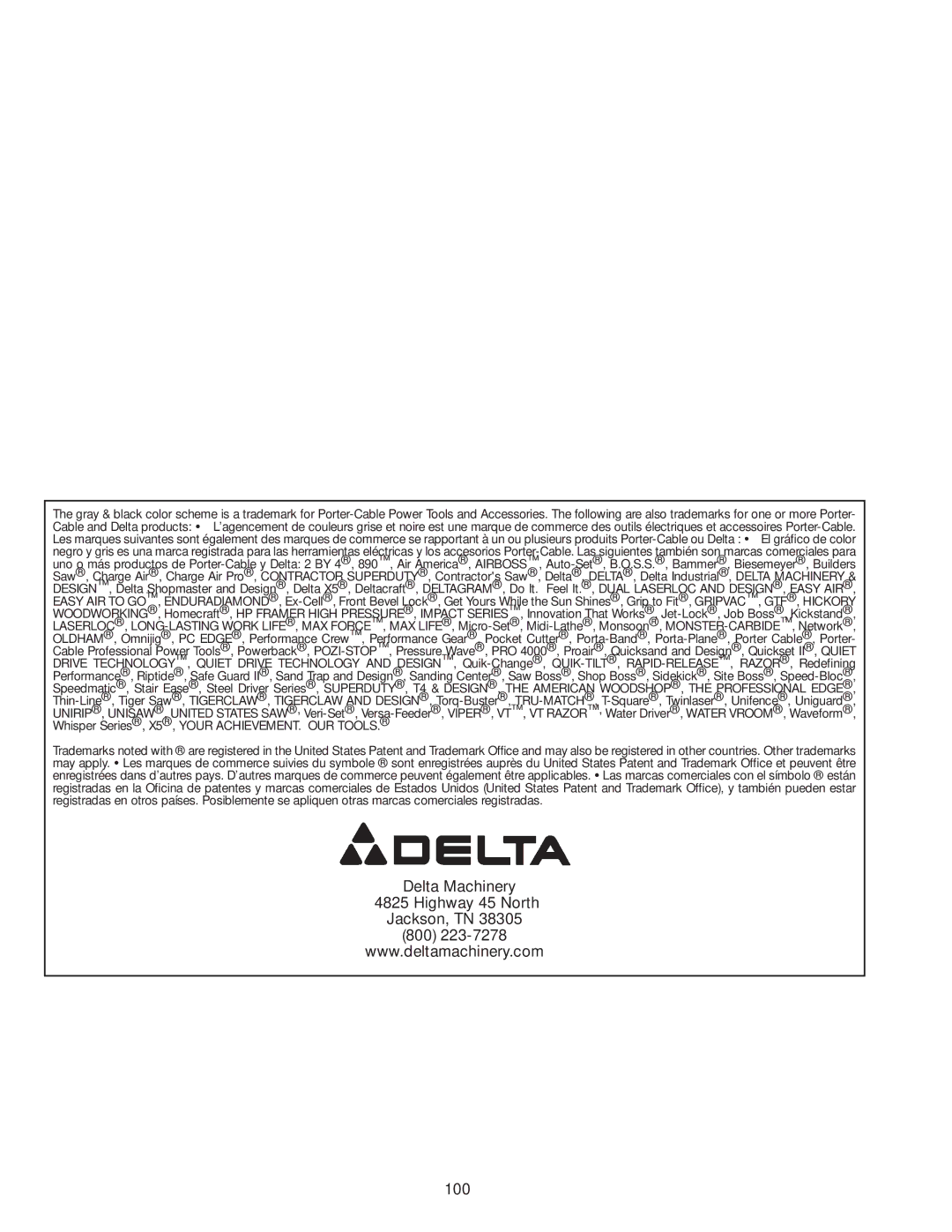 Delta 36-979, 36-978 instruction manual Delta Machinery Highway 45 North Jackson, TN 800 100 