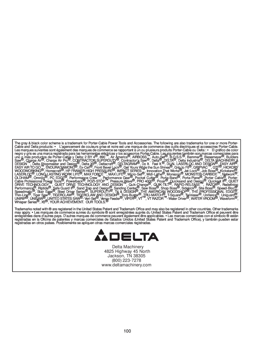 Delta 36-979, 36-978 instruction manual Delta Machinery 4825 Highway 45 North Jackson, TN 800 