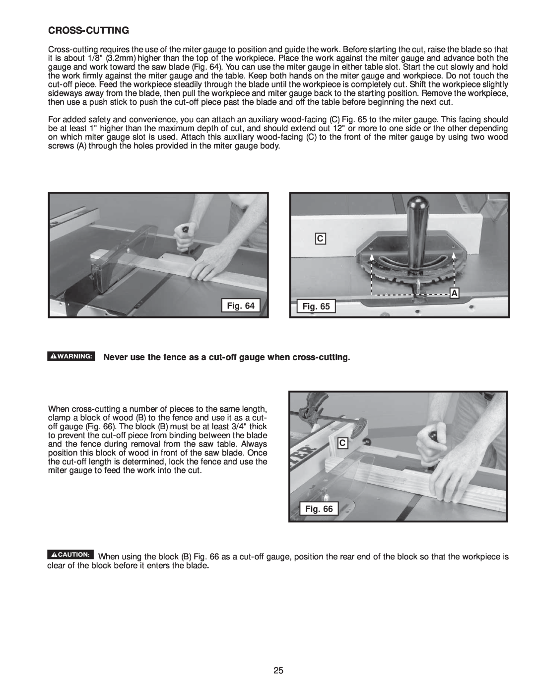 Delta 36-978, 36-979 instruction manual Cross-Cutting 