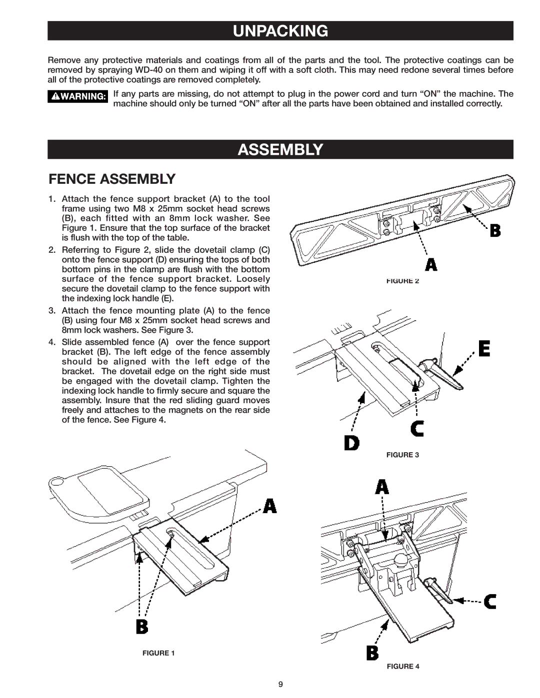 Delta 37-071 instruction manual Fence Assembly 