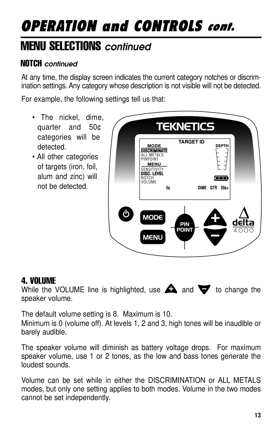 Delta 4000 owner manual Volume 