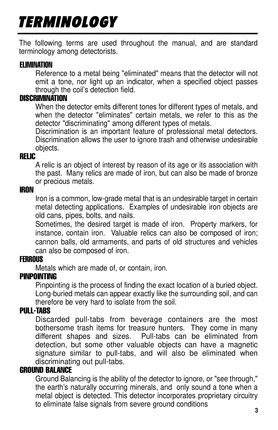 Delta 4000 owner manual Terminology, Metals which are made of, or contain, iron 