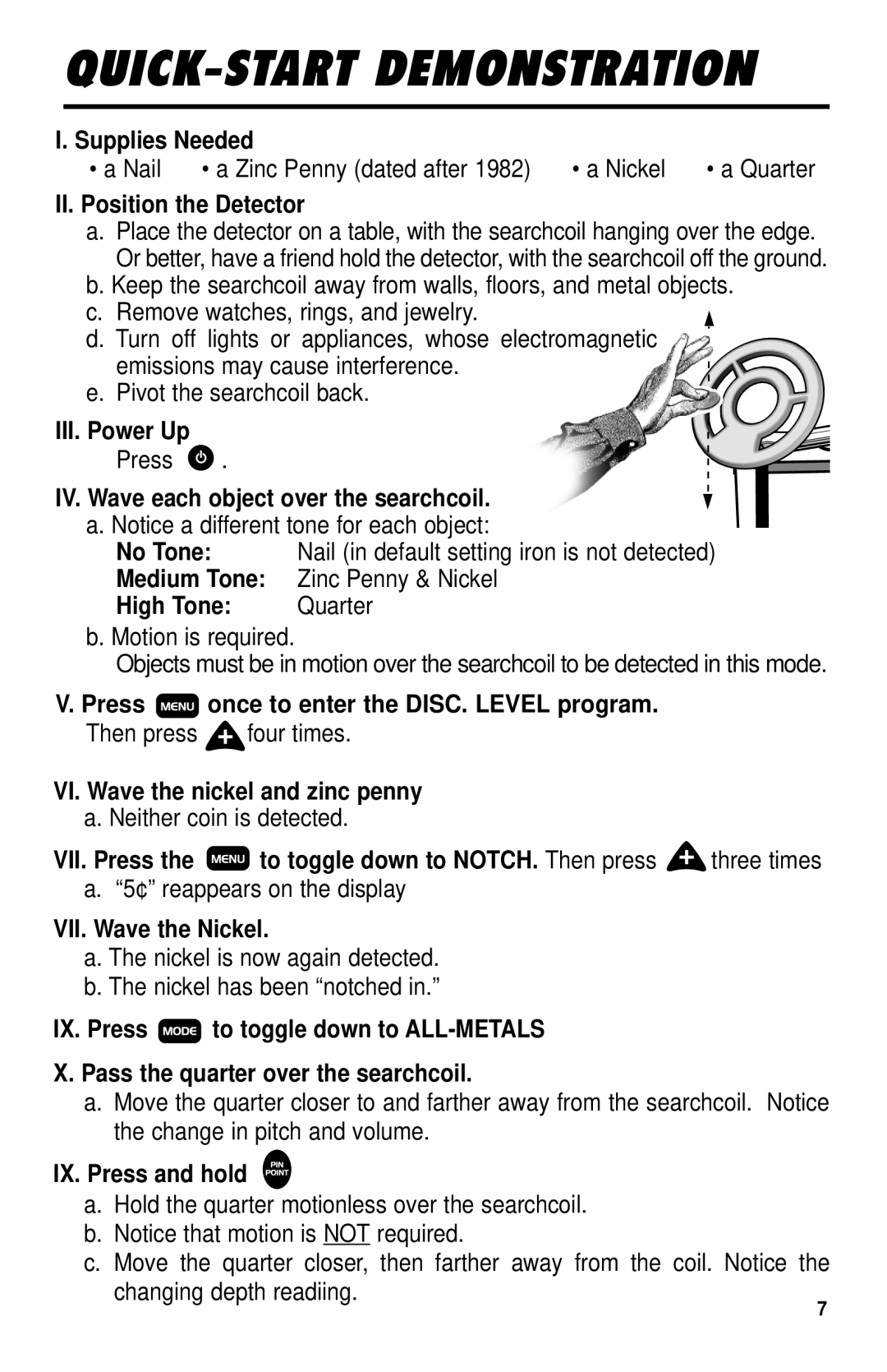 Delta 4000 owner manual QUICK-START Demonstration 