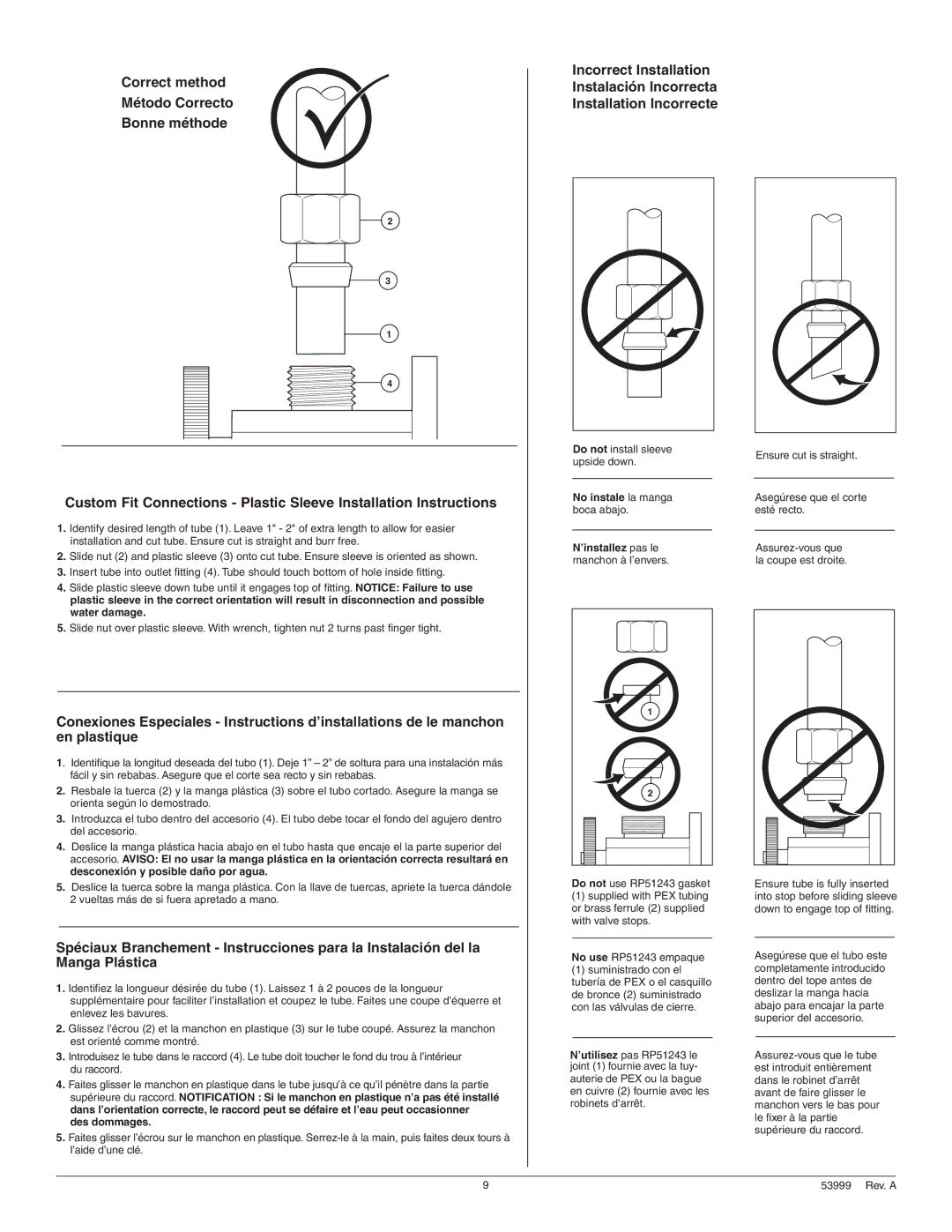 Delta 117-DST, 417-DST, 419-DST, 319-DST, 119-DST manual Water damage 