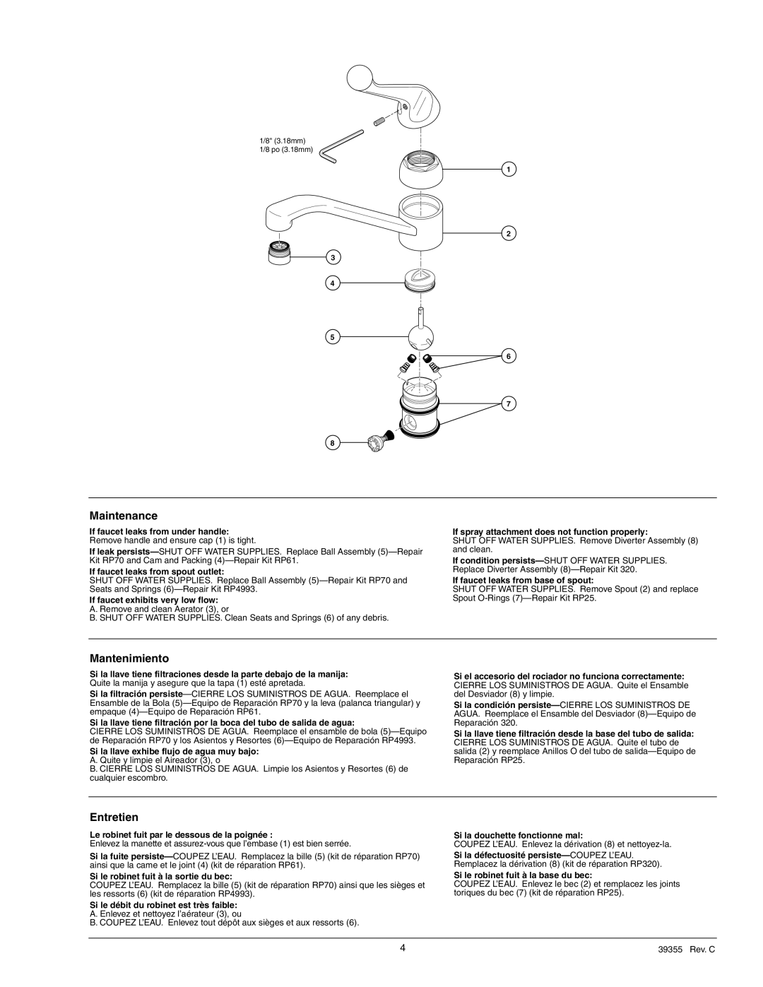 Delta 420 Series manual Maintenance 