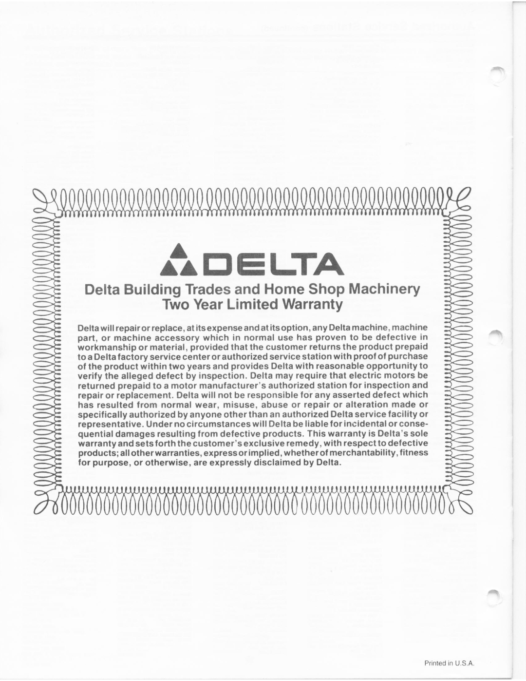 Delta 430-03-651-0005 manual 