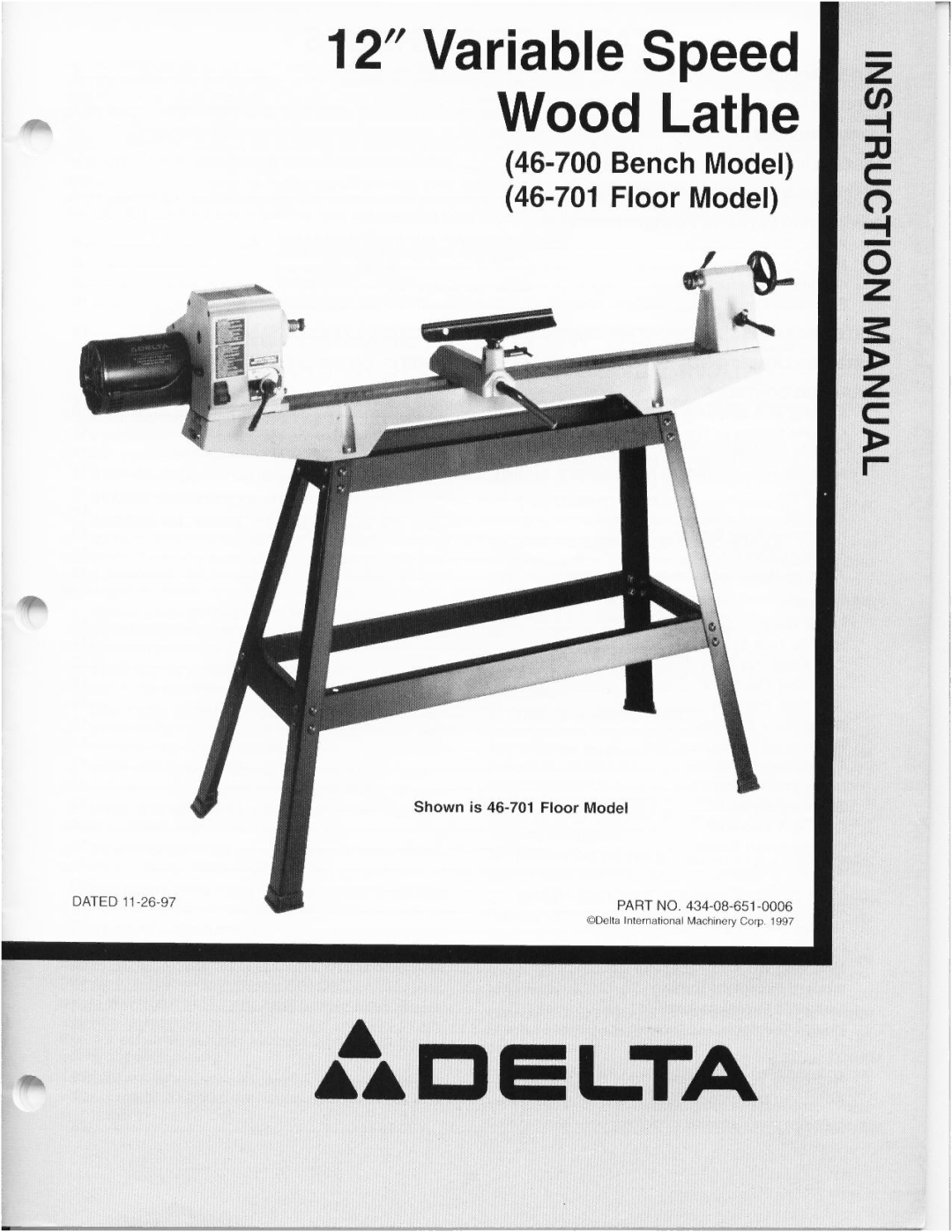 Delta 46-701, 434-08-651-0006 manual 