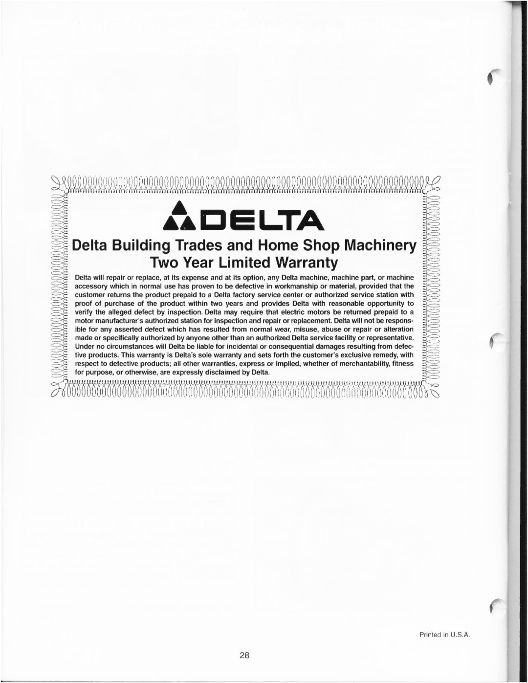 Delta 434-08-651-0006, 46-701 manual 