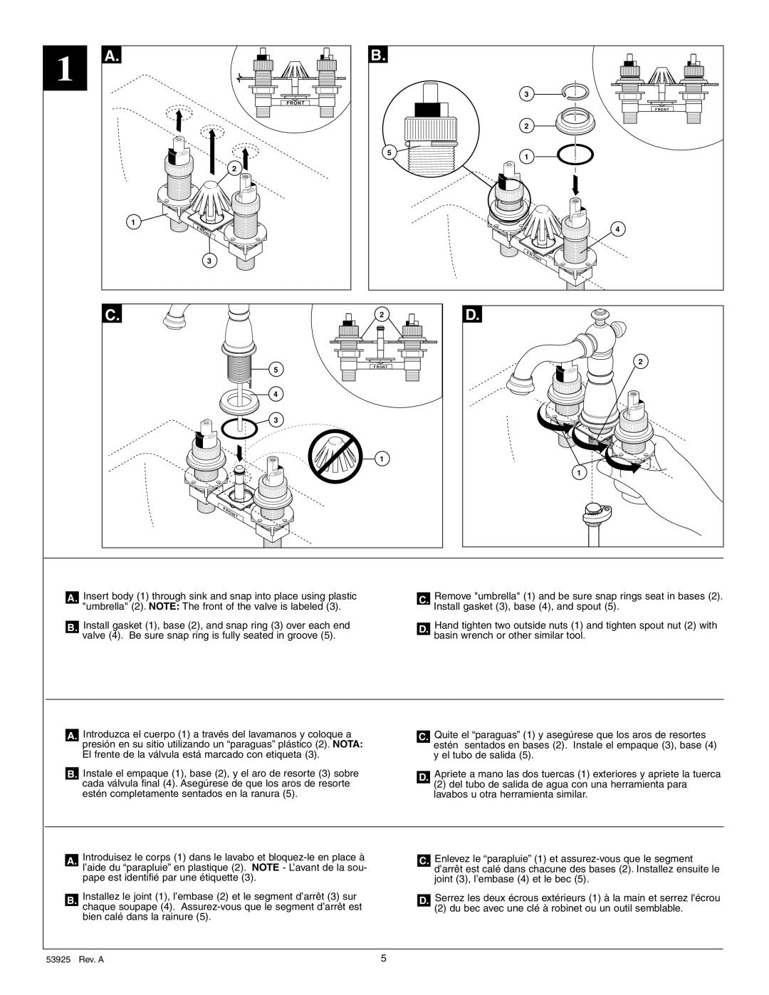 Delta 4555 Series manual Front 