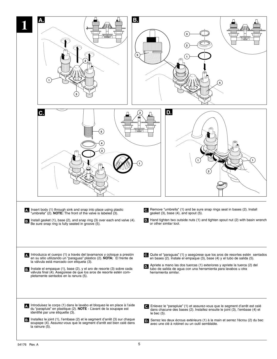 Delta 4575 Series manual Front 